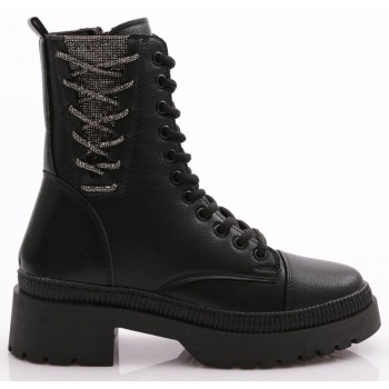 dgn k9002 women`s lace-up boots black σε προσφορά