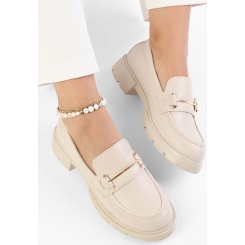 shoeberry women`s aston beige leather σε προσφορά