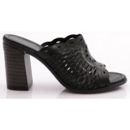  dgn 2200 women`s slippers genuine leather black