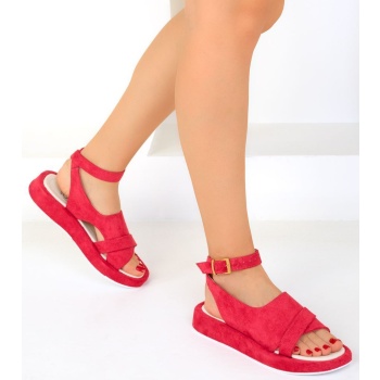 soho fuchsia suede women`s sandals 19219 σε προσφορά