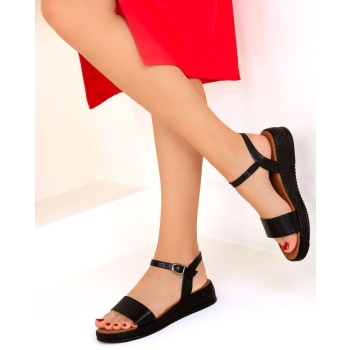 soho black matte women`s sandals 19146 σε προσφορά