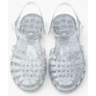  ni̇şantaşi shoes anderline jr. transparent glitter matte belt detail children`s sandals