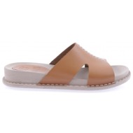  dgn p33-23y women`s slippers genuine leather tan