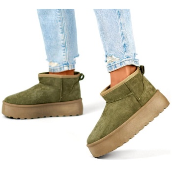 primohurt dark green women`s snow boots