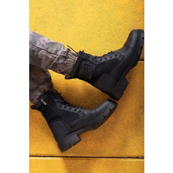 riccon black black men`s combat boots σε προσφορά