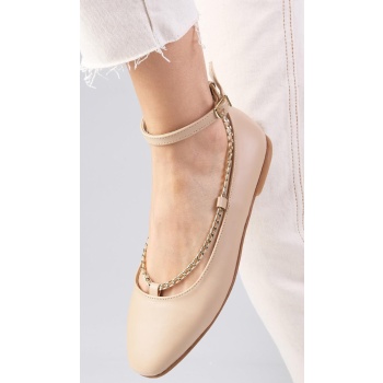 mio gusto nude women`s flat toe flat σε προσφορά