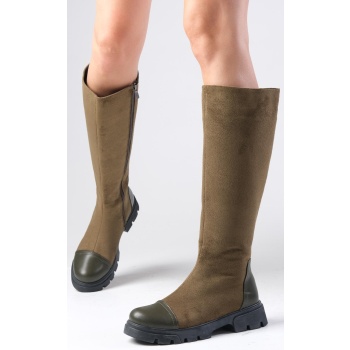 mio gusto women`s green suede boots σε προσφορά