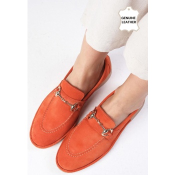 mio gusto claire genuine suede orange σε προσφορά