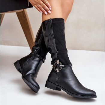 insulated flat heel boots with