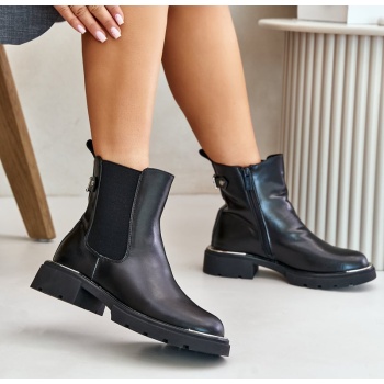 goe leather ankle boots with zip goe