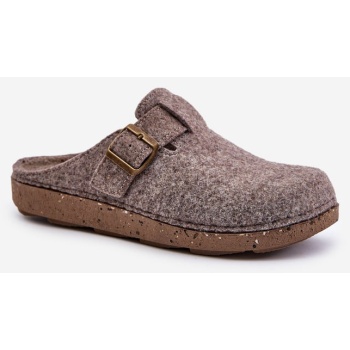 men`s slippers with buckle inblu beige