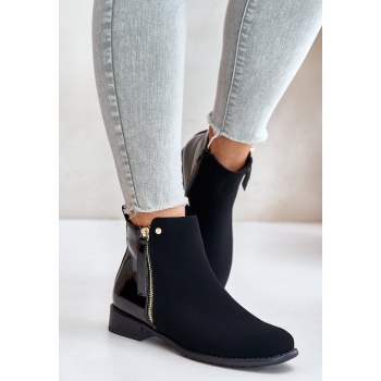 insulated flat heel ankle boots low