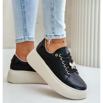 women`s leather platform sneakers with