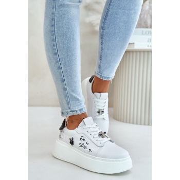 women`s leather platform sneakers with