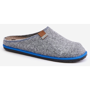 men`s inblu home slippers light grey