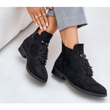 insulated low ankle boots with zipper