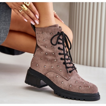 decorated ankle boots workery women`s