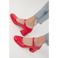  soho red patent leather women`s classic heeled shoes 18447