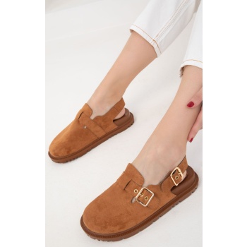 soho tan suede women`s sandals 19823 σε προσφορά