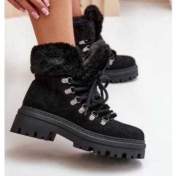 fi1 lace up women`s boots with fur