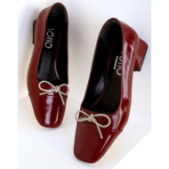  soho claret red patent leather women`s classic high heel shoes 19571