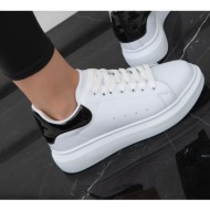  soho white-black patent leather women`s sneaker 19845