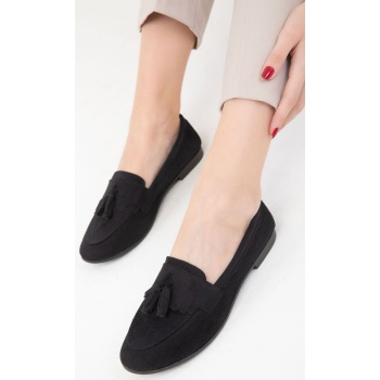 soho black suede women`s ballerinas σε προσφορά