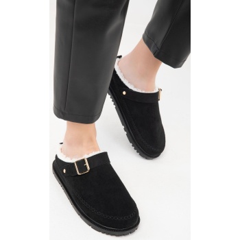 soho black suede women`s slippers 20023 σε προσφορά