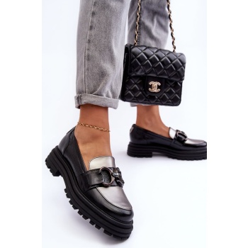 laura messi women`s leather loafers