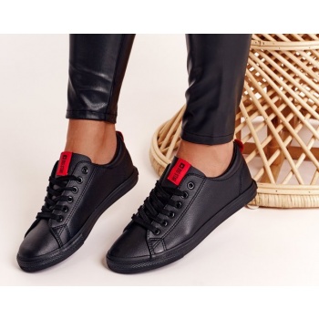 women`s leather sneakers with a ribbon σε προσφορά