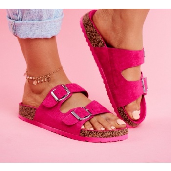 women`s slides on corck fuchsia si senor σε προσφορά