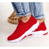  women`s slip-on sneakers big star dd274463 red