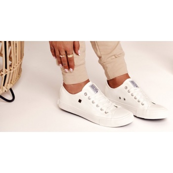 women`s leather sneakers big star white σε προσφορά