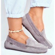 women’s loafers suede grey morreno