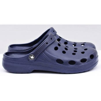 men`s slides sandals crocs navy blue