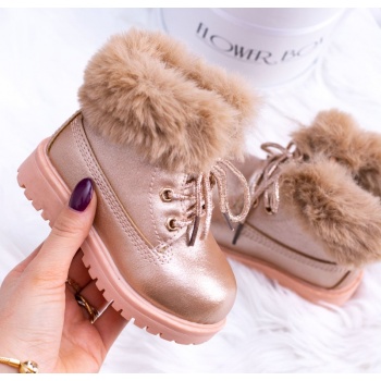 pink gold insulated baby booties σε προσφορά