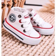 children`s high sneakers with a zipper big star hh374083 white