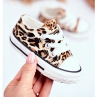  children`s sneakers brown classic leopard berni