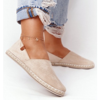 women`s velor espadrilles beige vulcano σε προσφορά