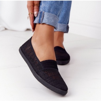 openwork slip-on sneakers black chillout