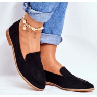  women`s brogues slip-on loafers suede black twinky