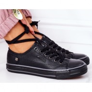  women`s leather sneakers big star ii274002 black