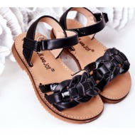  children`s sandals with snake pattern black baxlee