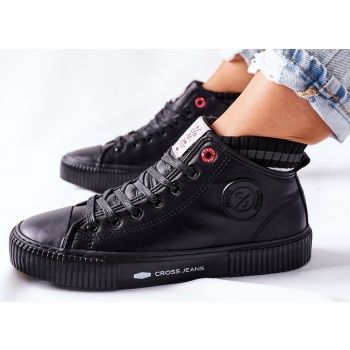 women`s sneakers cross jeans high black σε προσφορά