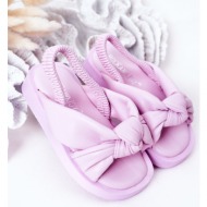  children`s sandals with drawstring purple bubble gum