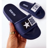  children`s rubber slippers big star dd374152 navy blue