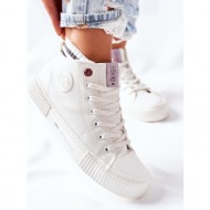 women`s sneakers cross jeans high white ii2r4022