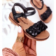  children`s braided sandals black bailly