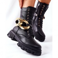  s.barski women`s biker boots black jensen