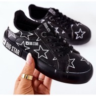  children`s leather sneakers big star ii374002 black
